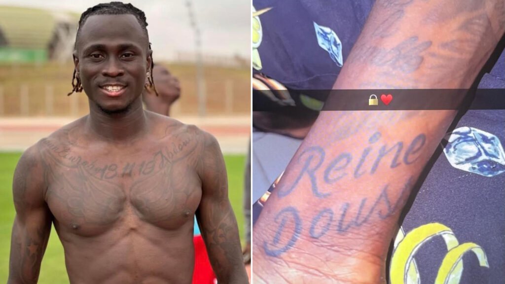 Tatouages: Issiaga Sylla écrit toujours les noms de ses petites amies sur son corps !